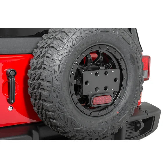 Load image into Gallery viewer, Warrior Products 2380 Spare Tire License Plate Mount with 3rd Brake Light
