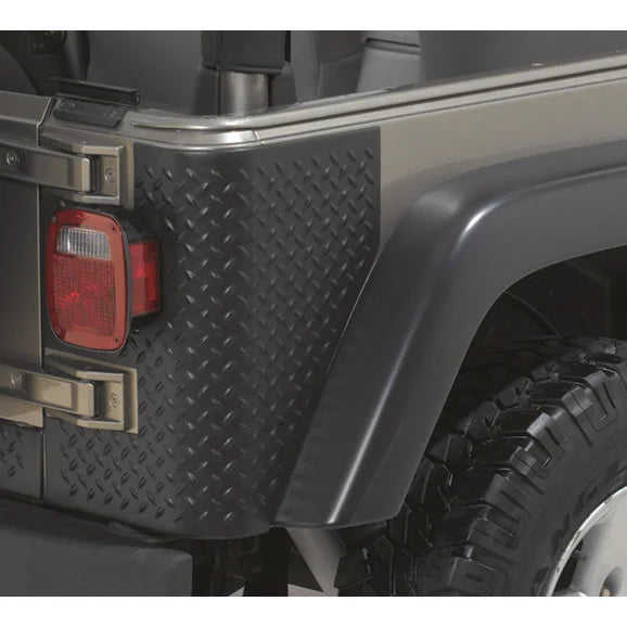 Load image into Gallery viewer, Rugged Ridge 11650.02 Rear Corner Guards for 97-06 Jeep Wrangler TJ with Bushwacker Flares
