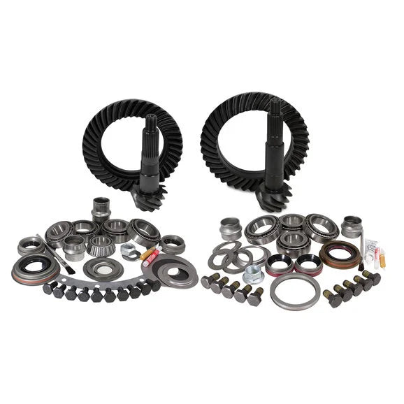 Yukon Gear & Axle Front & Rear Ring and Pinion with Master Install kits for Jeep Cherokee XJ with Dana 30 Front / Chrysler 8.25 Rear