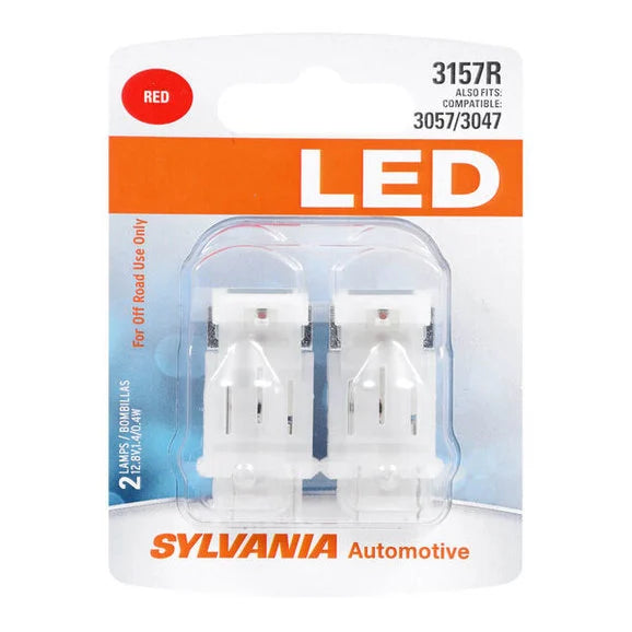 Sylvania 3157RSL.BP2 #3157R Red SYL LED Mini Bulb 2 Pack