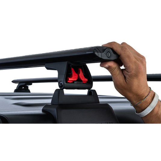 Rhino-Rack JC-00301 Vortex 2-Bar Backbone Roof Rack with RLT600 Quick Mount Legs for 20-22 Jeep Gladiator JT