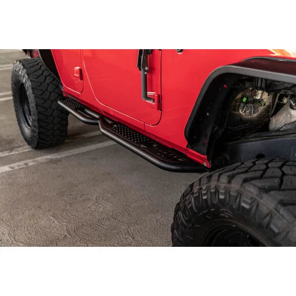 Load image into Gallery viewer, DV8 Offroad SRJK-08 OE Plus Side Steps for 07-18 Jeep Wrangler JK Unlimited 4-Door
