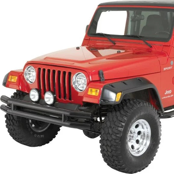 Load image into Gallery viewer, Quadratec QR3 Front Tube Bumper without Hoop, Rear Tube Bumper with Hitch &amp; Free Side Steps for 87-06 Jeep Wrangler YJ &amp; TJ
