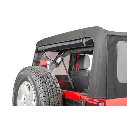 Quadratec Rear Window Roll Up Straps and Soft Top Tie Down Kit for 07-18 Jeep Wrangler JK