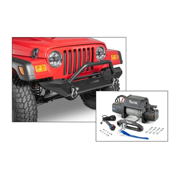 Load image into Gallery viewer, TACTIK Bumper and TACTIK Winch for 97-06 Jeep Wrangler TJ
