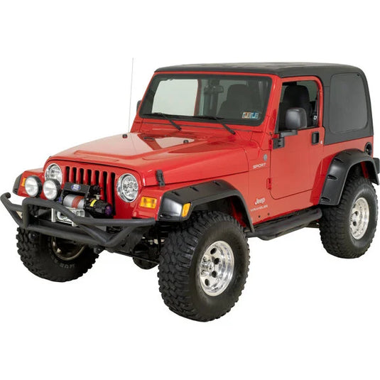 Rugged Ridge 11504.13 RRC Side Armor Guards in Textured Black for 87-06 Jeep Wrangler YJ & TJ