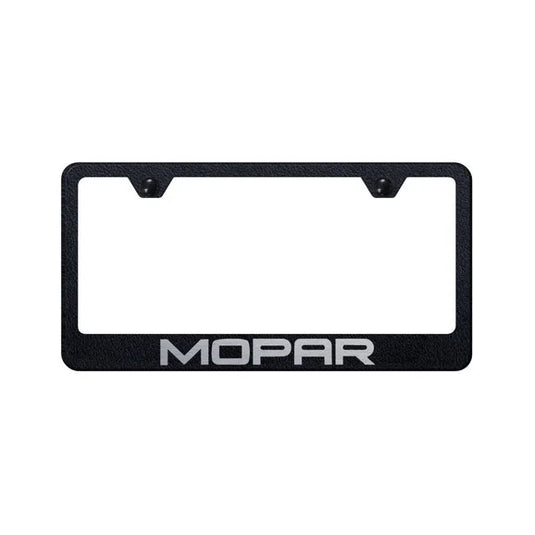 Automotive Gold LFMOPERB Collection Etched Mopar License Plate Frame Rugged Black