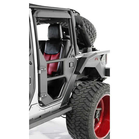 Fab Fours JL1031-1 Rear Full Tube Doors for 18-20 Jeep Wrangler JL Unlimited & Gladiator JT