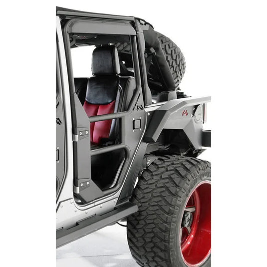 Fab Fours JL1031-1 Rear Full Tube Doors for 18-20 Jeep Wrangler JL Unlimited & Gladiator JT