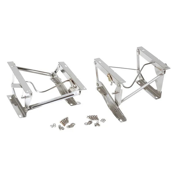 Kentrol 30552 Stainless Steel Seat Brackets (Pair) for 76-90 Jeep CJ & Wrangler YJ