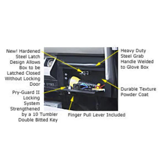 Load image into Gallery viewer, Tuffy 036-01 Secure Glove Box Safe in Black for 87-95 Jeep Wrangler YJ
