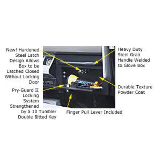 Tuffy 036-01 Secure Glove Box Safe in Black for 87-95 Jeep Wrangler YJ