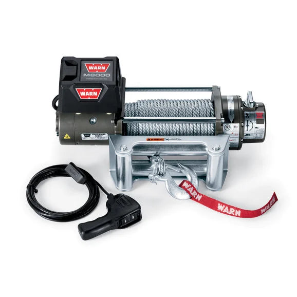 Load image into Gallery viewer, WARN 26502 M8000 Self-Recovery Winch (12V DC) 100&#39; Wire Rope and Roller Fairlead
