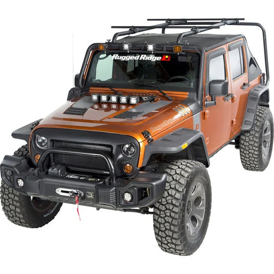 Rugged Ridge 11703.11 Sherpa Roof Rack Crossbars for 07-18 Jeep Wrangler JK