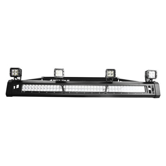 Black Horse Off Road Traveler Roof Rack with (2) Sets of 4" LED Cube Lights for 87-18 Jeep Wrangler YJ, TJ, & JK