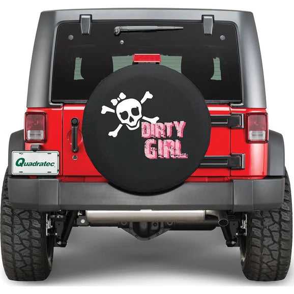 Quadratec Dirty Girl Skull Tire Cover