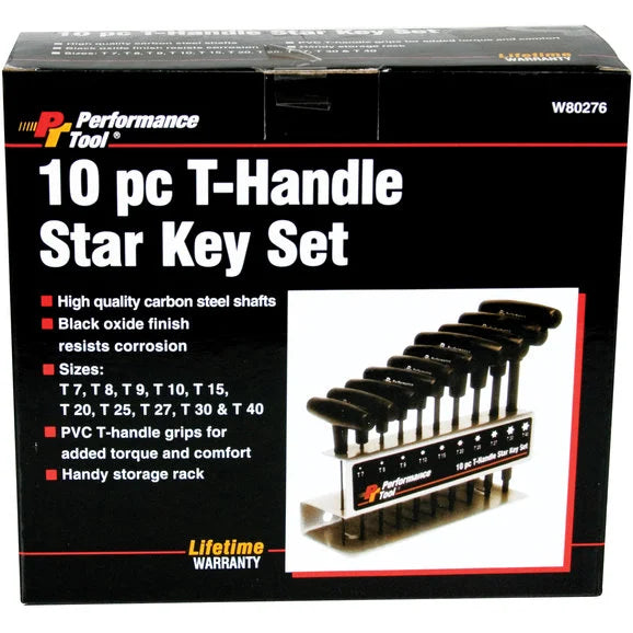 Load image into Gallery viewer, Performance Tool W80276 10 pc T-Handle Star Key Set
