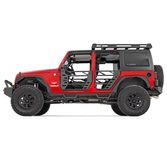 Load image into Gallery viewer, Rough Country 10588 Front &amp; Rear Steel Tube Doors for 07-18 Jeep Wrangler Unlimited JK
