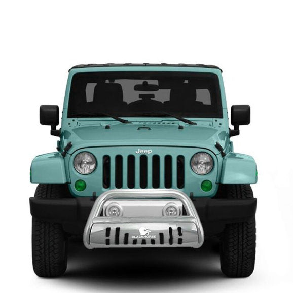 Load image into Gallery viewer, Black Horse Off Road 3&quot; Bull Bar Skid Plate for 18-24 Jeep Wrangler JL &amp; Gladiator JT
