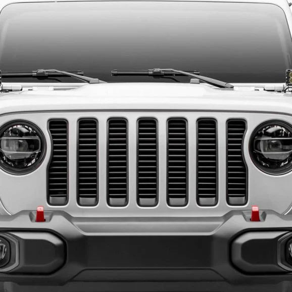 T-Rex 6204941 Round Billet 1-Pc Black Round Grille without Forward Facing Camera for 18-23 Jeep Wrangler JL