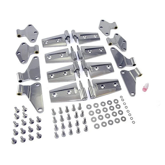 Rugged Ridge 11111.21 Stainless Steel Door Hinge Kit for 07-18 Jeep Wrangler Unlimited JK 4 Door