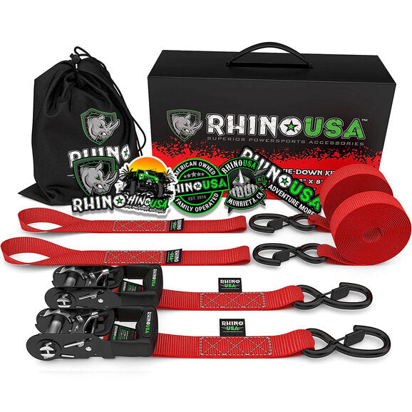 Load image into Gallery viewer, Rhino USA 1.6&quot; x 8&#39; Heavy Duty Ratchet Tie-Down
