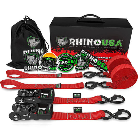 Rhino USA 1.6" x 8' Heavy Duty Ratchet Tie-Down