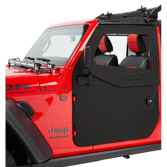 Bestop 51750-17 2-Piece Fabric Doors for 18-24 Jeep Wrangler JL 2-Door & Gladiator JT