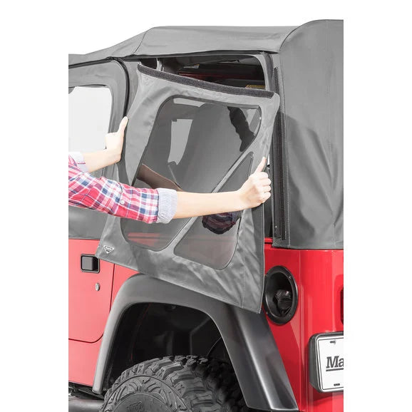Load image into Gallery viewer, MasterTop Premium Replacement Soft Top with Tinted Windows &amp; Upper Door Skins for 97-06 Jeep Wrangler TJ
