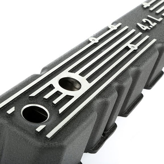 OMIX 17401.21 Black Aluminum Valve Cover for 81-86 Jeep CJ with 4.2L