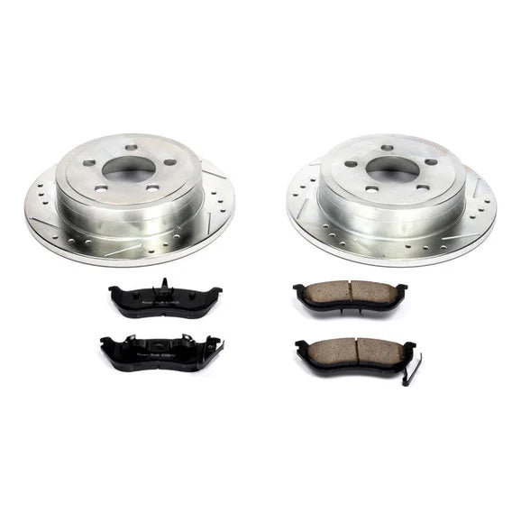 Power Stop K2197 Rear Z23 Evolution Sport Performance 1-Click Brake Kit for 03-07 Jeep Liberty KJ, Wrangler TJ & Unlimited