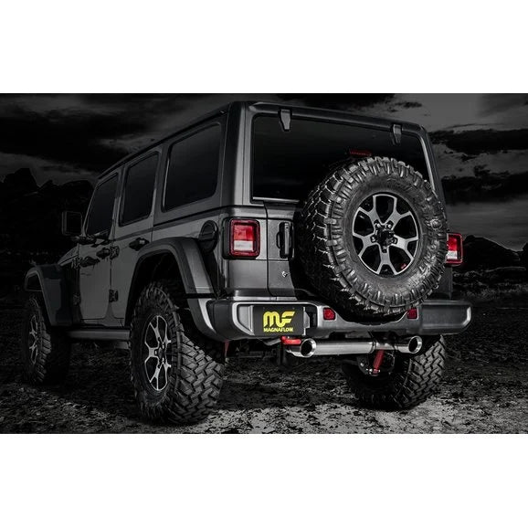 Load image into Gallery viewer, Magnaflow Street Series Stainless Steel Dual Exit Cat Back Exhaust System for 18-24 Jeep Wrangler JL with 2.0L engine
