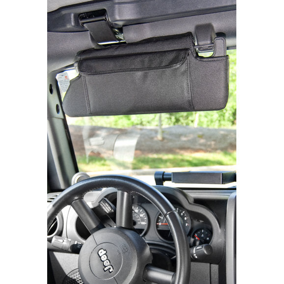 Load image into Gallery viewer, Rugged Ridge 13305.07 Sun Visor Organizer Covers for 07-09 Jeep Wrangler JK
