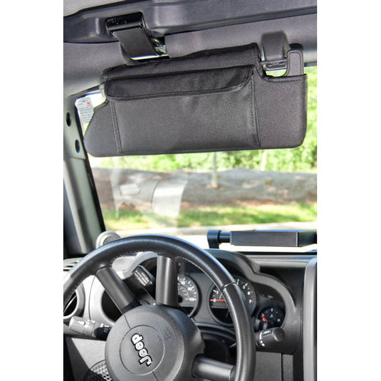 Rugged Ridge 13305.07 Sun Visor Organizer Covers for 07-09 Jeep Wrangler JK