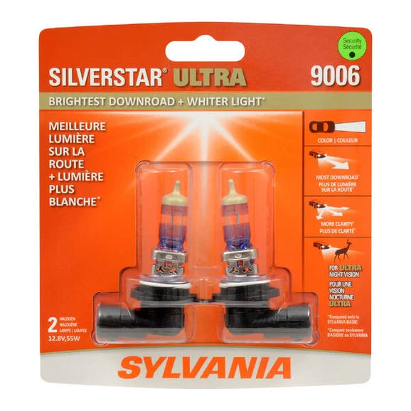 Load image into Gallery viewer, Sylvania 9006SU.BP2 #9006 SilverStar Ultra Halogen Headlight Bulb 2 Pack
