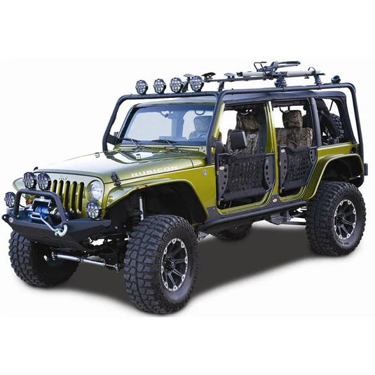 Body Armor JK-19531 4x4 Front High Clearance Bumper in Textured Black for 07-18 Jeep Wrangler JK