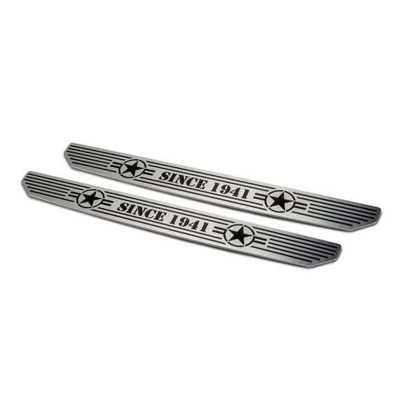 Load image into Gallery viewer, DV8 Offroad D-JL-180014-STR2 Front Sill Plates with Since 1941 Logo for 18-24 Jeep Wrangler JL &amp; Gladiator JT
