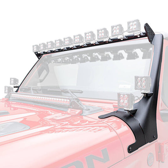 ZROADZ Multi-LED Roof Cross Bar with A-Pillar Brackets for 18-24 Jeep Wrangler JL & Gladiator JT