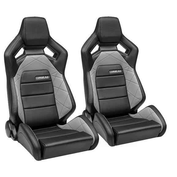 Corbeau Sportline RRX Reclining Seat Pair for 76-18 Jeep CJ-7, Wrangler YJ, TJ, JK & Unlimited