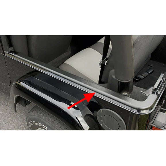 Load image into Gallery viewer, Rugged Ridge 11650.40 Tub Rail Armor in Black for 97-06 Jeep Wrangler TJ
