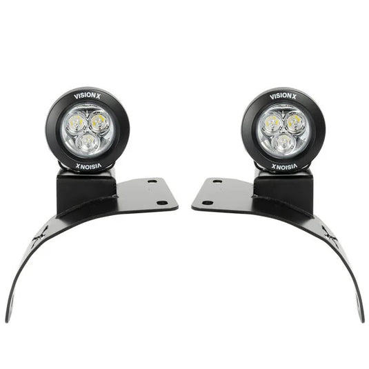 Vision X CG2 LED Light Canons & Bracket Kit for 18-24 Jeep Wrangler JL & Gladiator JT