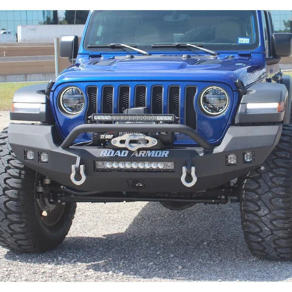 Load image into Gallery viewer, Road Armor Stealth Full Width Front Winch Bumper for 18-24 Jeep Wrangler JL &amp; Gladiator JT
