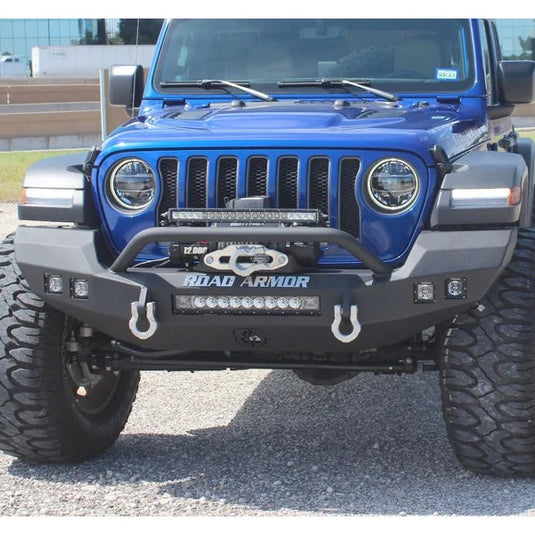 Road Armor Stealth Full Width Front Winch Bumper for 18-24 Jeep Wrangler JL & Gladiator JT