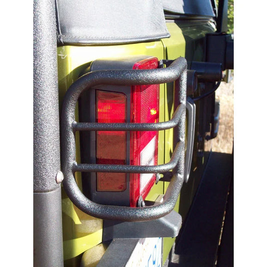 Body Armor JK-7135 4x4 Wrap Around Tail Light Guards in Black for 07-18 Jeep Wrangler JK