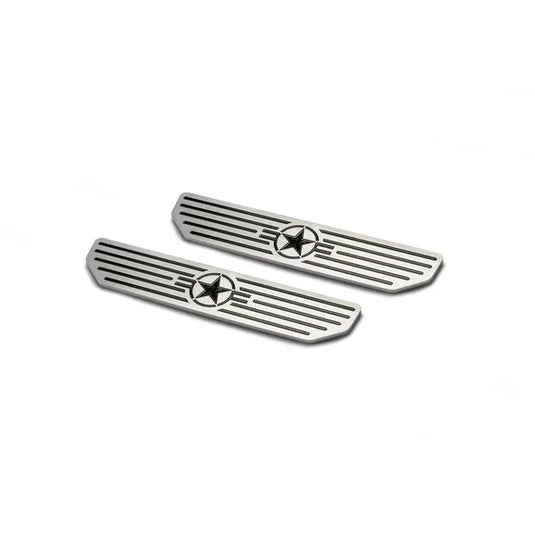 DV8 Offroad D-JL-180014-STR4 Rear Sill Plates with Star Logo for 18-24 Jeep Wrangler JL Unlimited & Gladiator JT