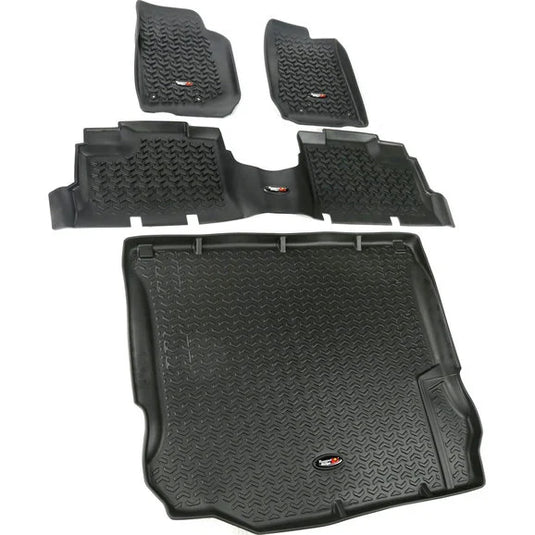 Rugged Ridge 4 Piece Floor Liner Kit for 11-18 Jeep Wrangler JK Unlimited 4-Door