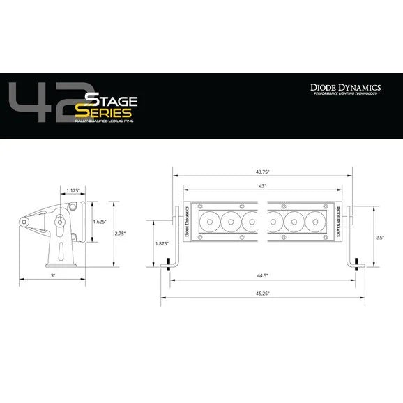 Load image into Gallery viewer, Diode Dynamics 42&quot; Stage Series Straight LED Light Bar Single Row
