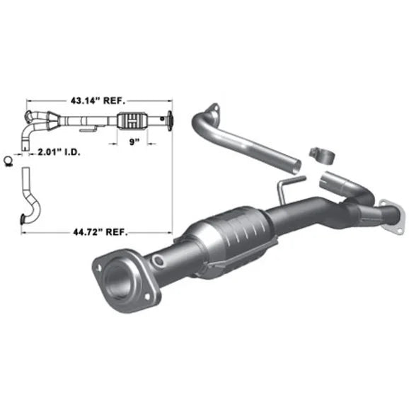 Magnaflow 93236 49 State Direct Fit Rear Catalytic Converter for 02-03 Jeep Liberty KJ with 3.7L