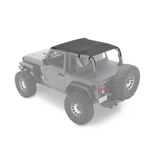 Bestop 52609-35 Header Extended Safari Bikini Top for 18-23 Jeep Wrangler JL 2-Door without Factory Door Surrounds