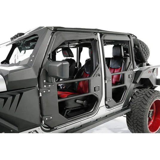 Fab Fours Rear Full Tube Doors for 07-18 Jeep Wrangler Unlimited JK 4 Door